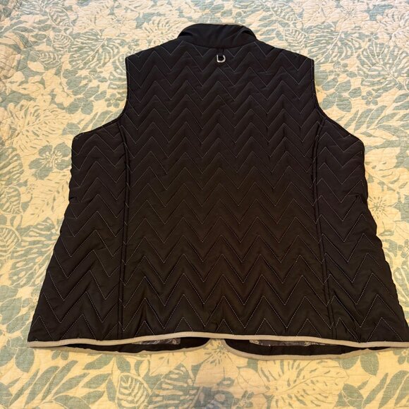 Ariat Women's Equestrian Black Quilted Vest Chevron Stitching & Full Zip Sz XXL - Picture 7 of 7